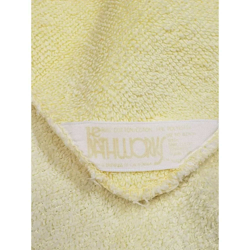 5 pc Vintage Towel Set, The Bathworks, Yellow with Embroidered Flowers